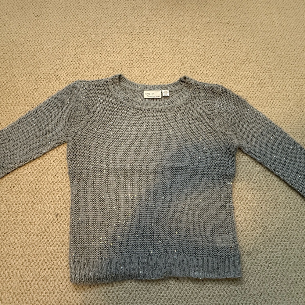 RD Style Gray Knit Crew Neck Sweater